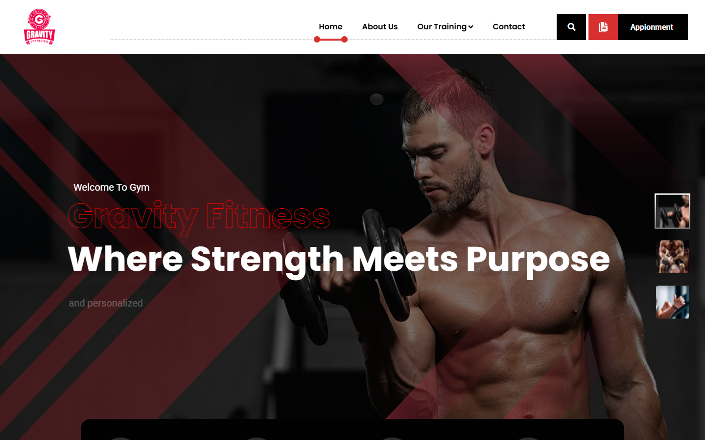 Gravity Fitness UAE website