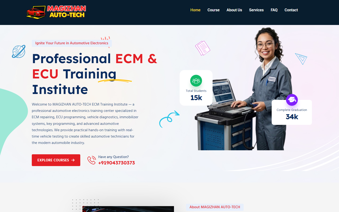 Magizhan Auto Tech website